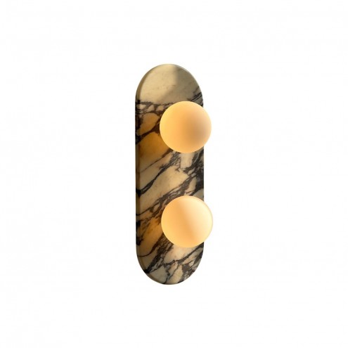 MARBLE SCONCE 2 GLOBE